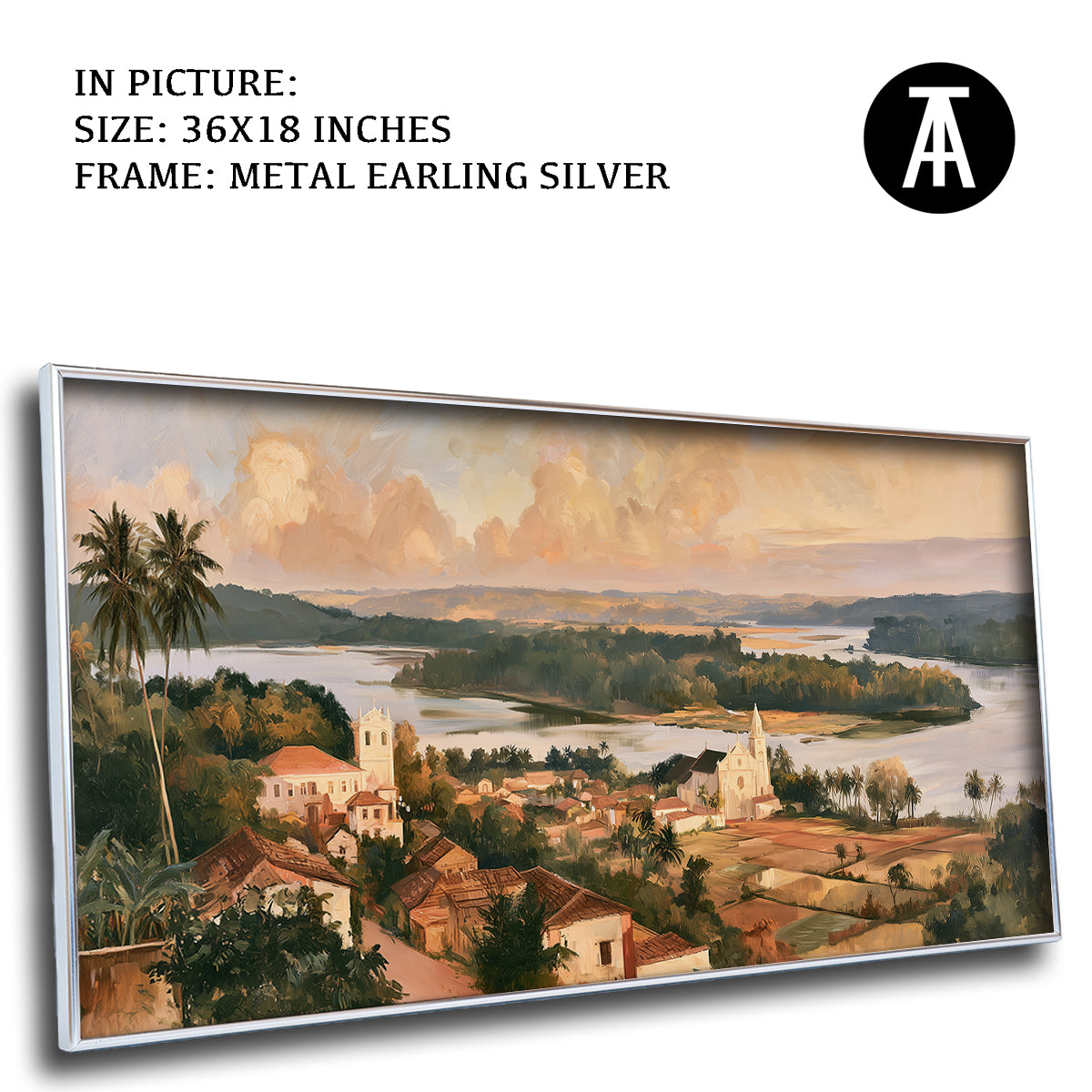 Artwork in Metal Earling Silver Frame
