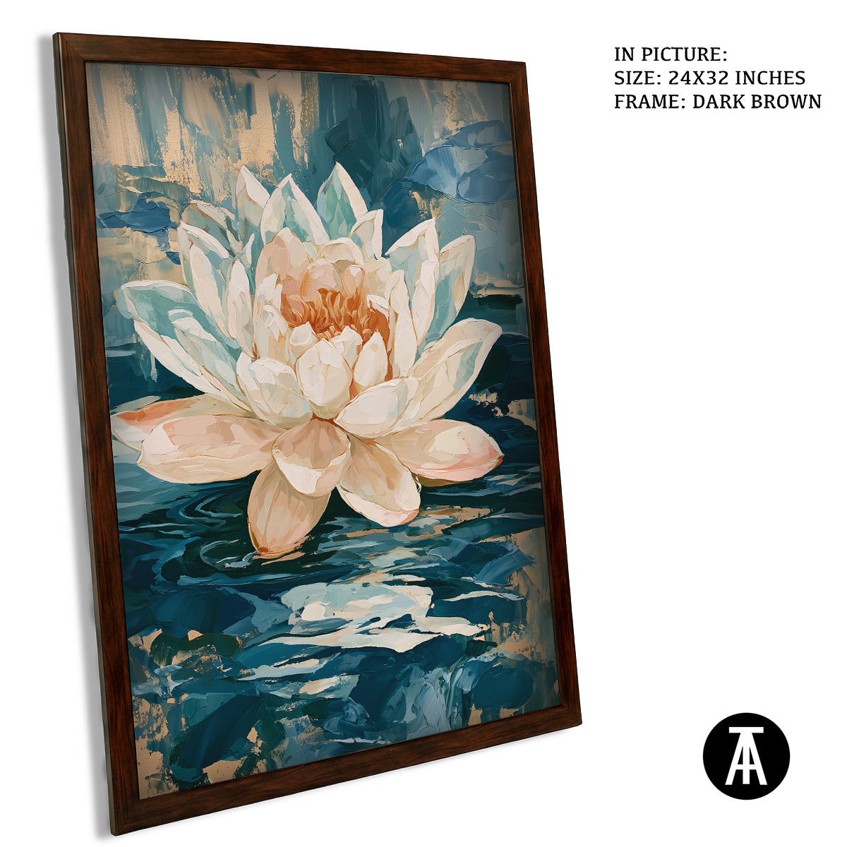 Artwork in Dark Brown Frame