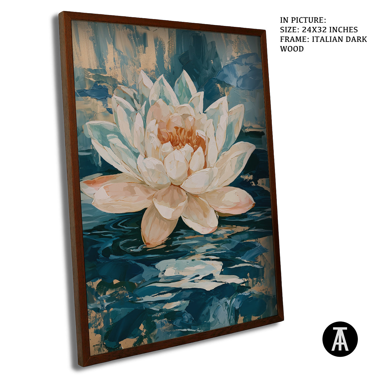 Artwork in Dark Wood Frame