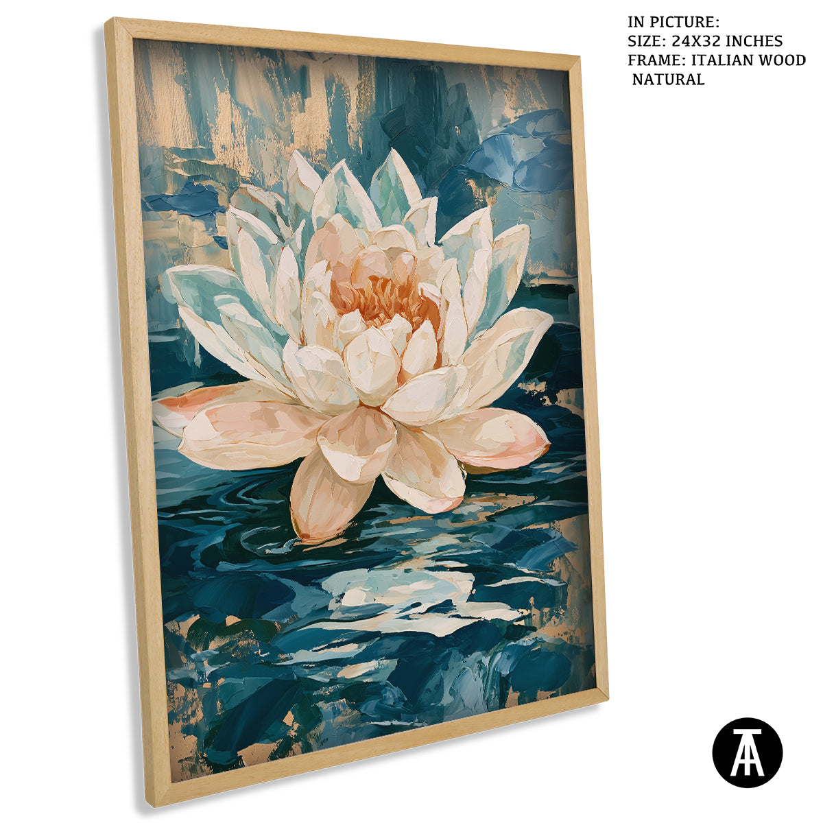 Artwork in Natural Wood Frame