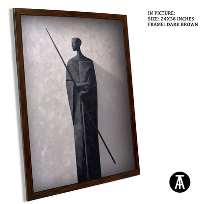 Artwork in Dark Brown Frame