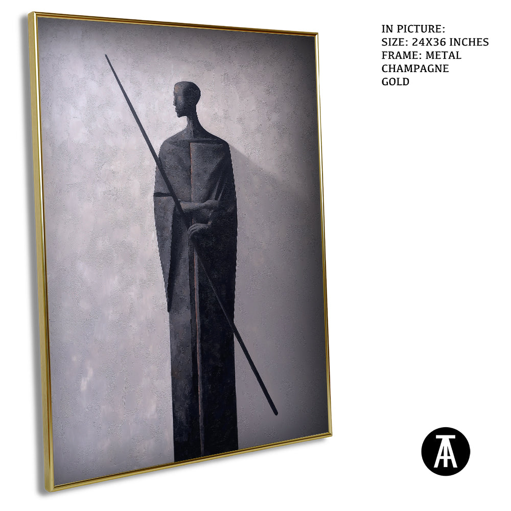 Artwork in Metal Champagne Gold Frame