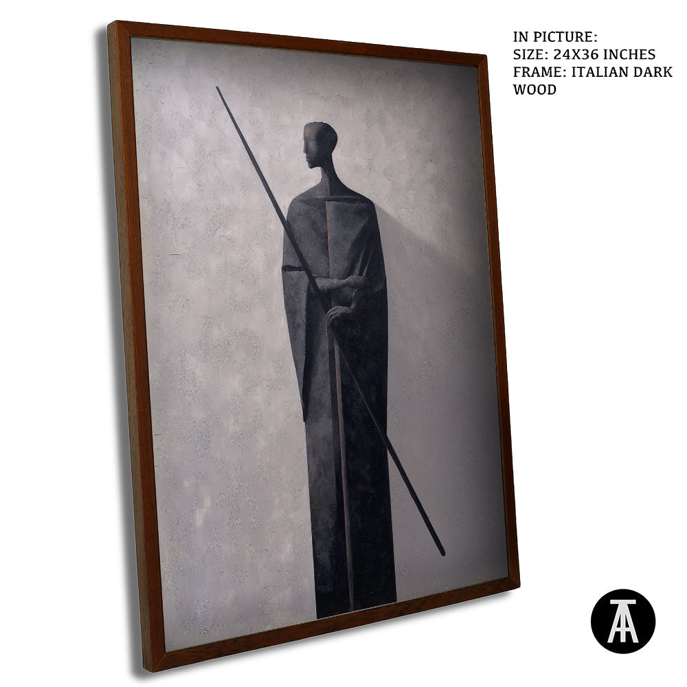 Artwork in Dark Wood Frame