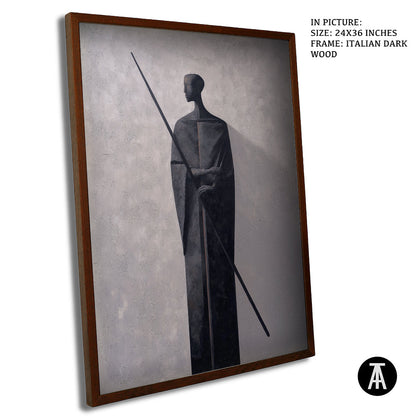 Artwork in Dark Wood Frame