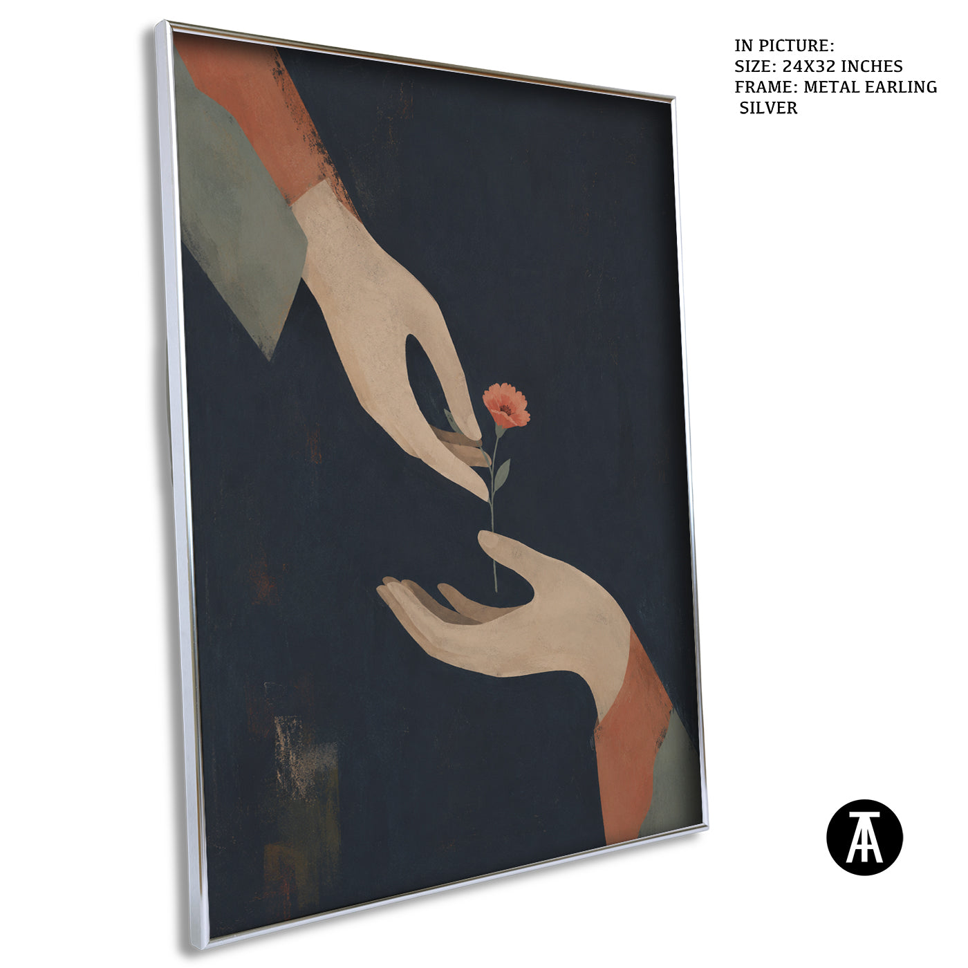 Artwork in Metal Earling Silver Frame