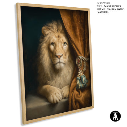 Artwork in Natural Wood Frame