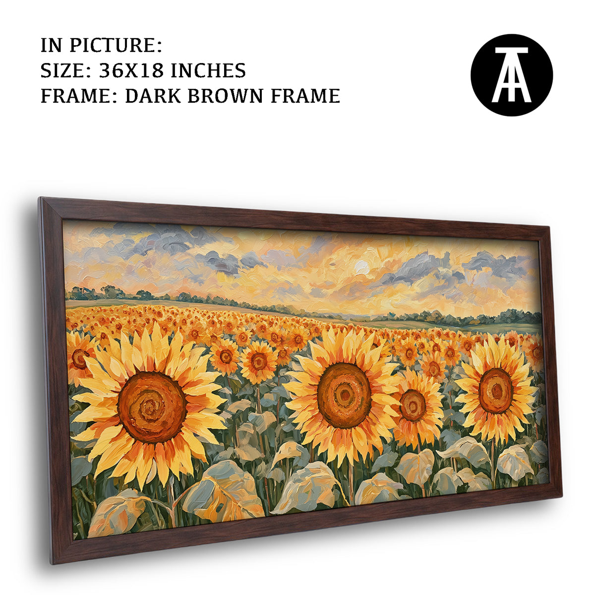 Artwork in Dark Brown Frame
