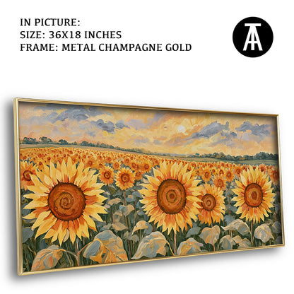 Artwork in Metal Champagne Gold Frame