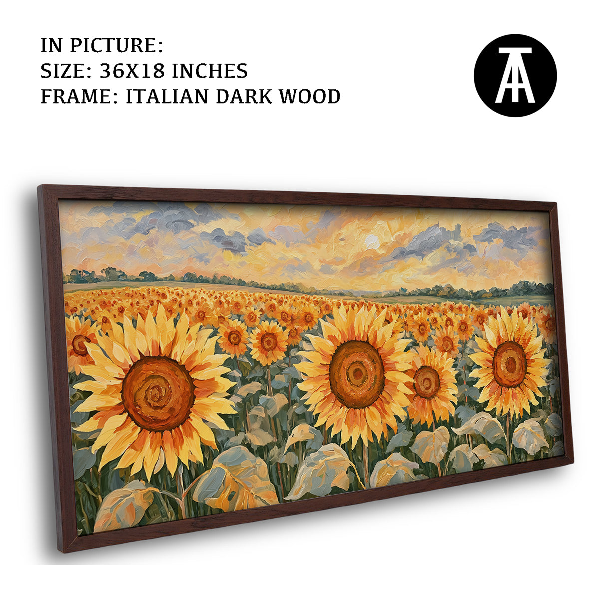 Artwork in Dark Wood Frame
