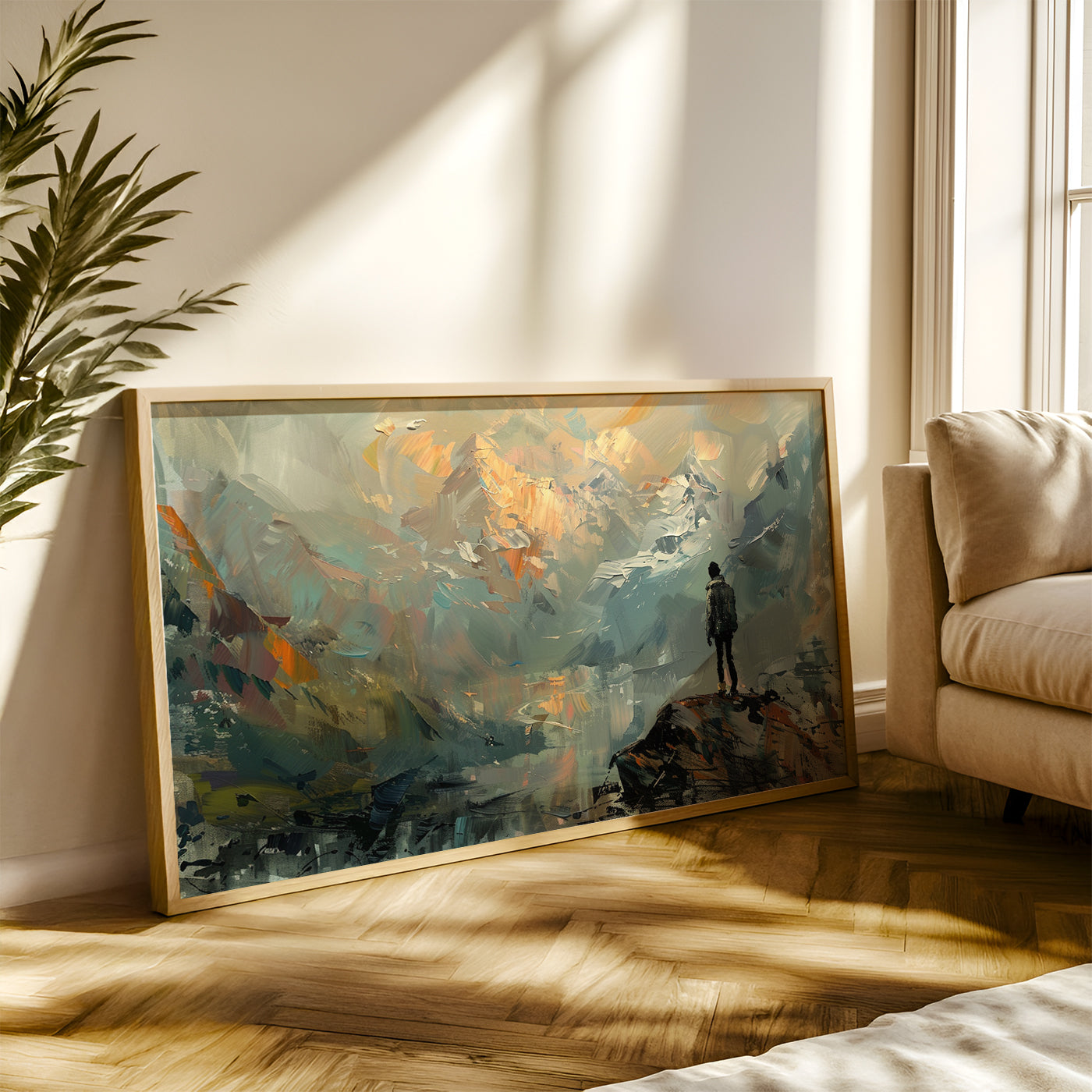 Modern Art Painting in a Lifestyle Setting