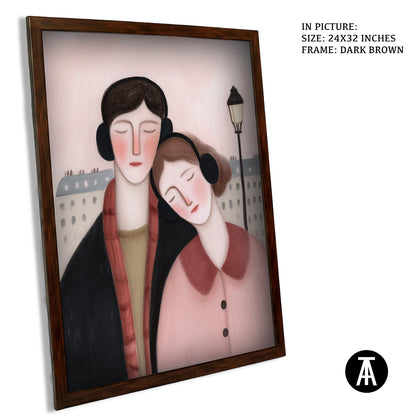 Sample Artwork in Dark Brown Frame