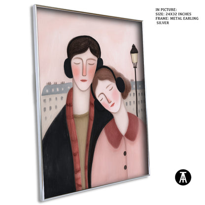 Sample Artwork in Earling Silver Metal Frame