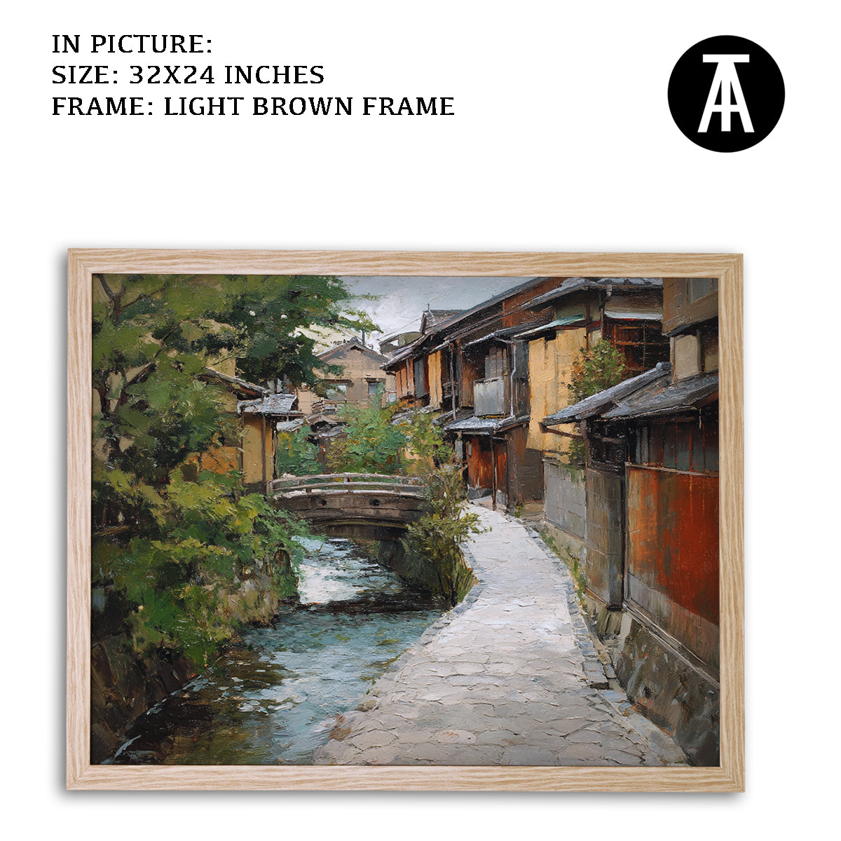 Artwork in Dark Brown Frame