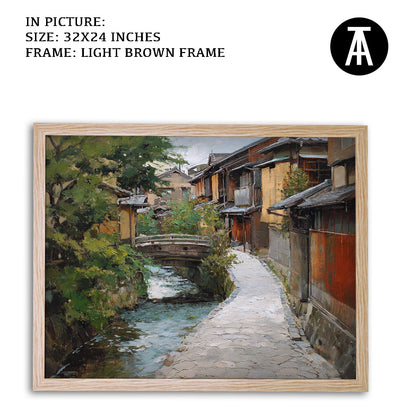 Artwork in Dark Brown Frame