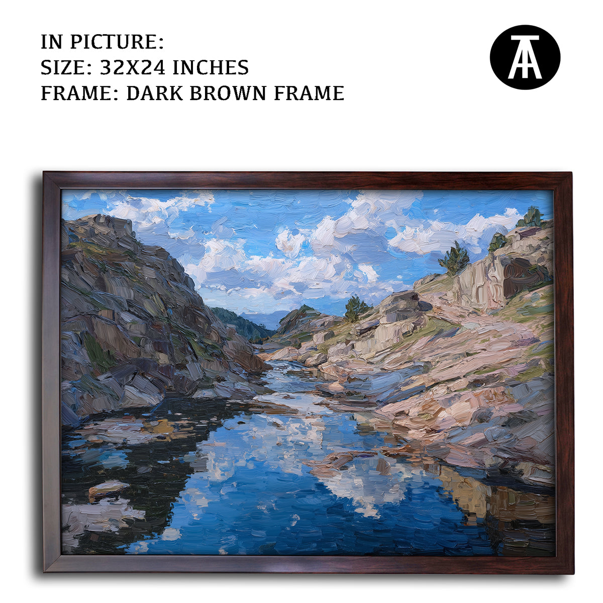 Artwork in Metal Champagne Gold Frame