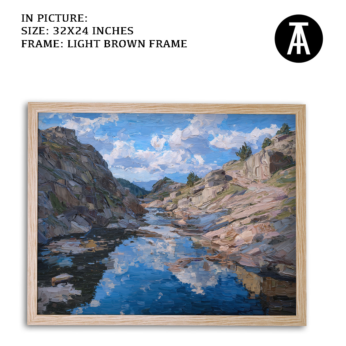 Artwork in Dark Brown Frame