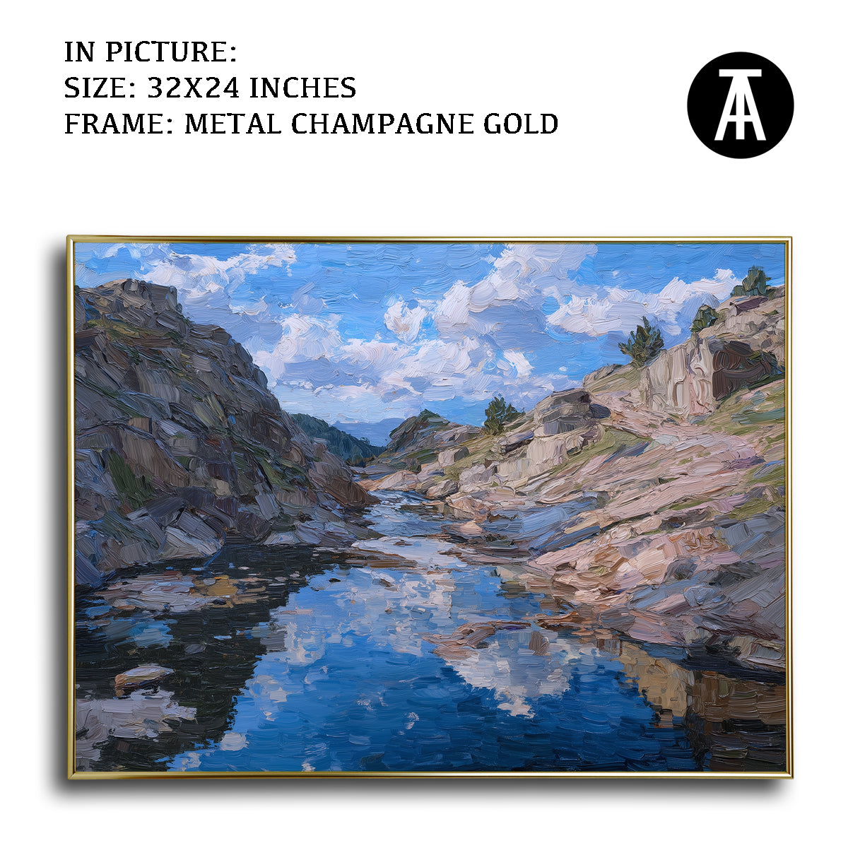 Artwork in Light Brown Frame