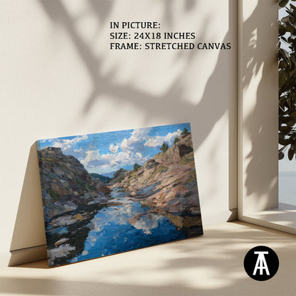 Artwork in Natural Wood Frame