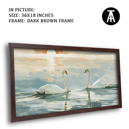 Artwork in Dark Brown Frame