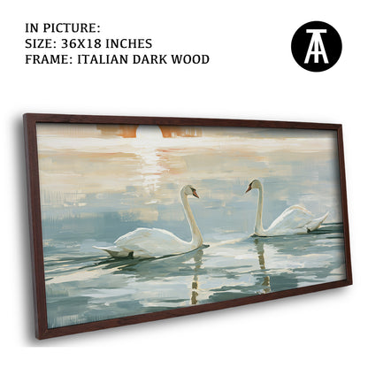 Artwork in Dark Wood Frame