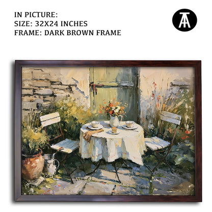 Artwork in Dark Brown Frame