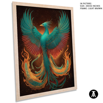 Artwork in Dark Brown Frame