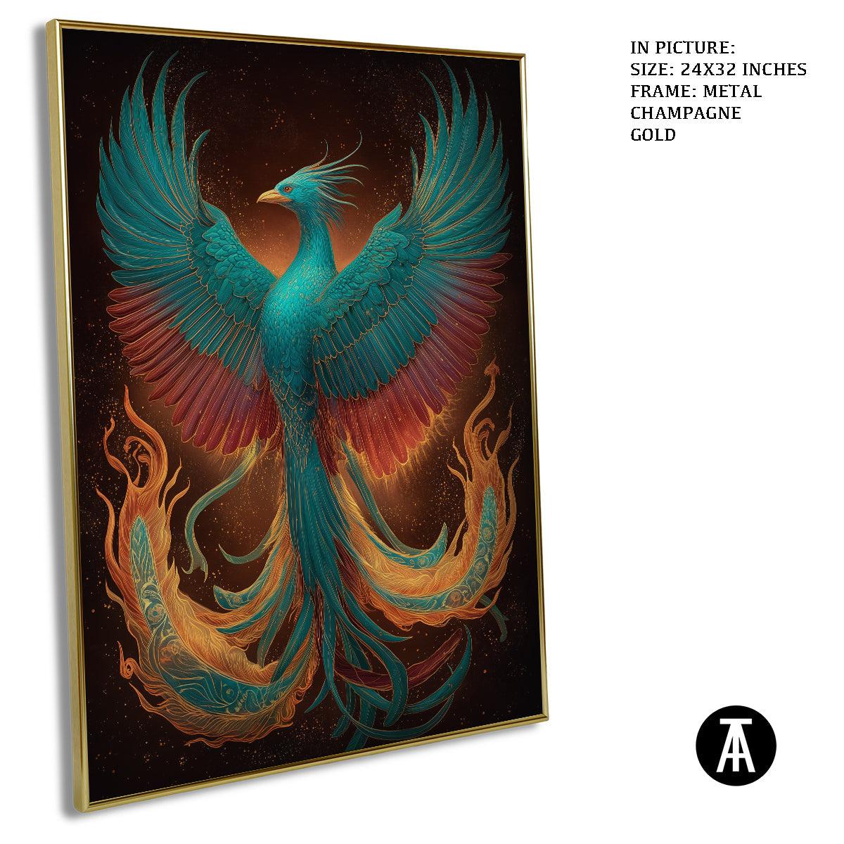 Artwork in Light Brown Frame