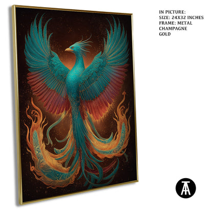 Artwork in Light Brown Frame