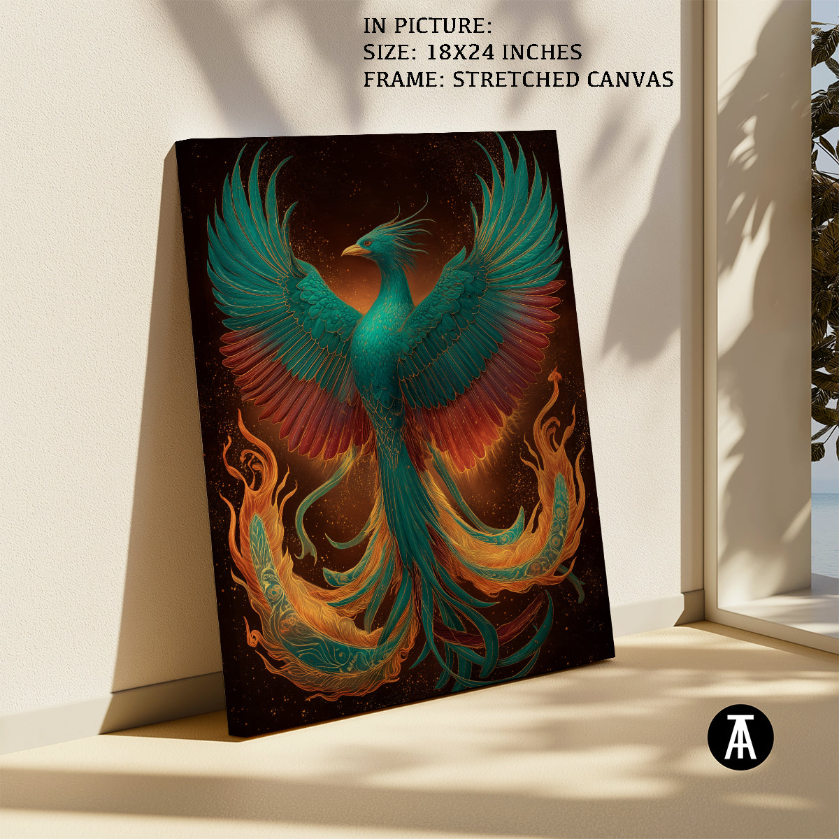 Artwork in Natural Wood Frame