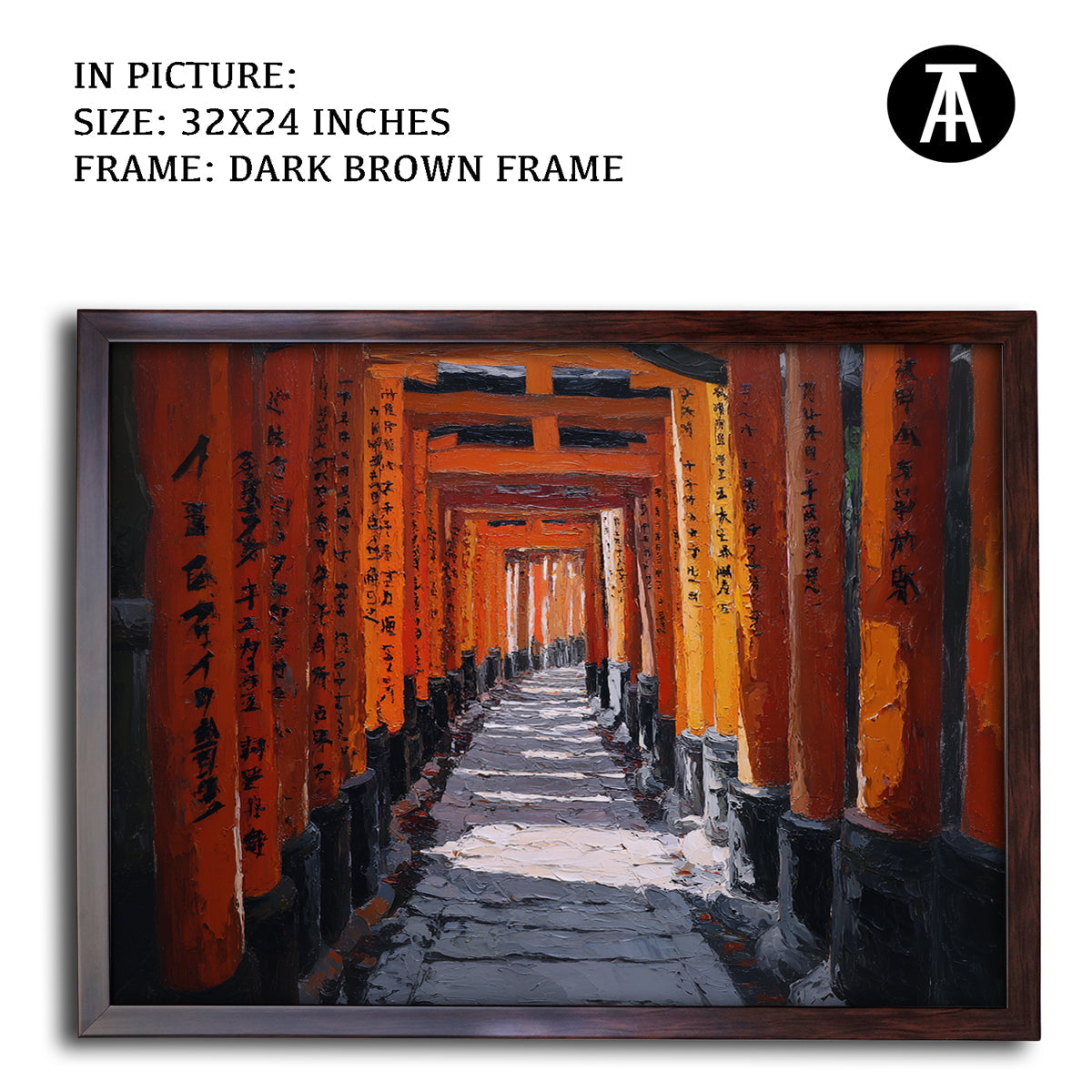 Artwork in Metal Champagne Gold Frame