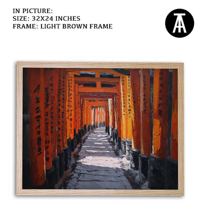 Artwork in Dark Brown Frame