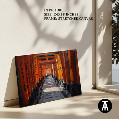 Artwork in Natural Wood Frame