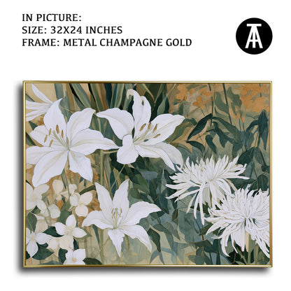 Artwork in Metal Champagne Gold Frame