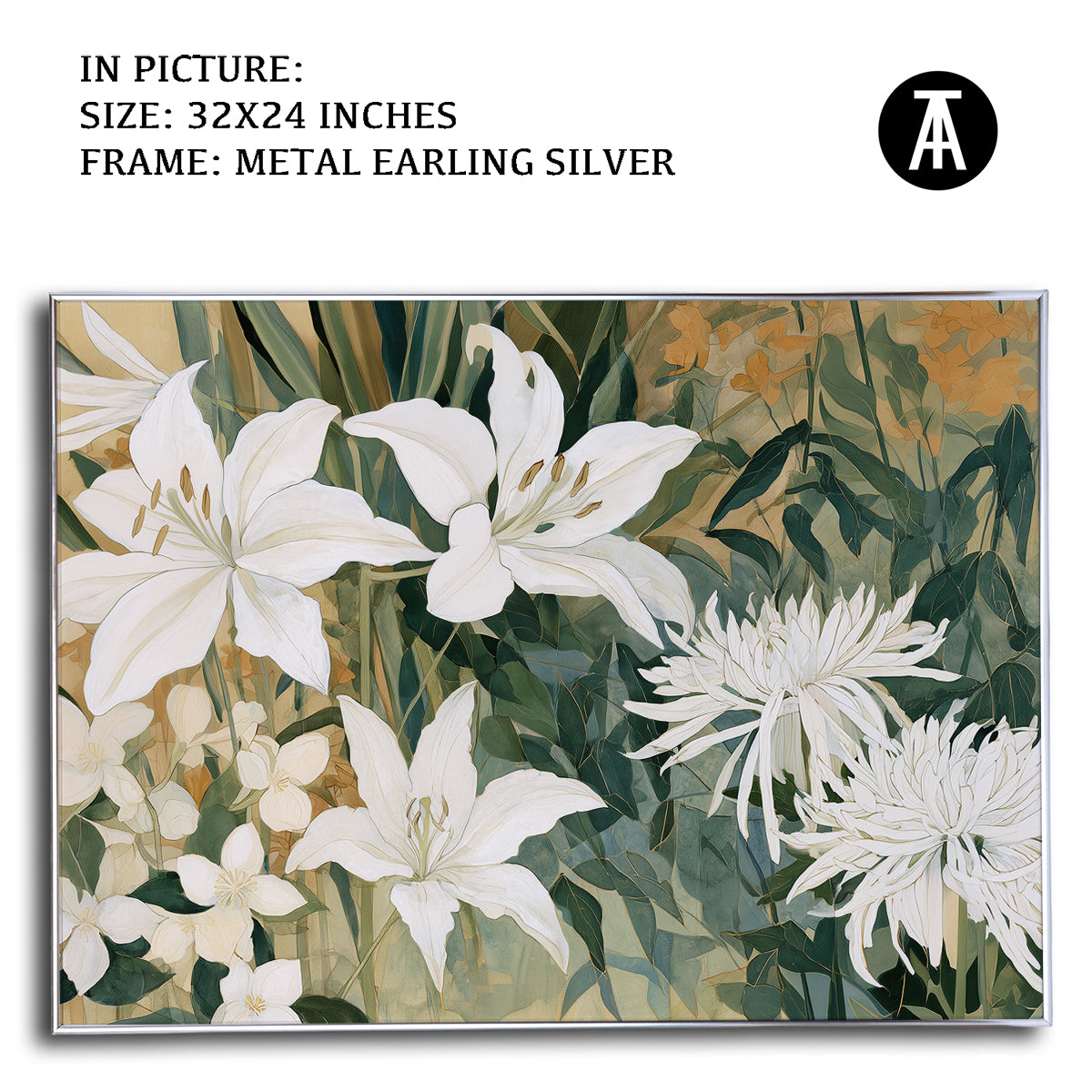 Artwork in Metal Earling Silver Frame