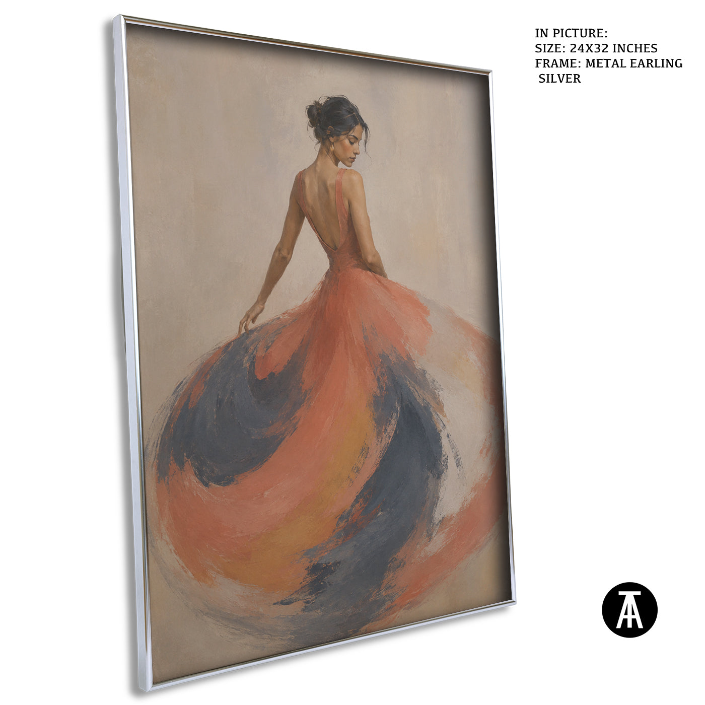 Artwork in Metal Earling Silver Frame