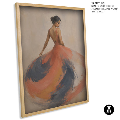 Artwork in Natural Wood Frame