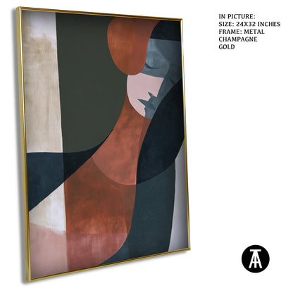 Artwork in Metal Champagne Gold Frame
