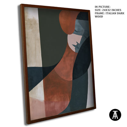 Artwork in Dark Wood Frame