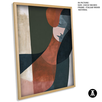 Artwork in Natural Wood Frame