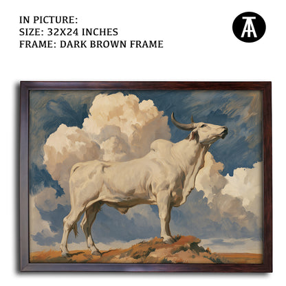 Artwork in Dark Brown Frame
