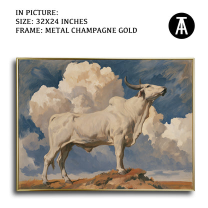 Artwork in Metal Champagne Gold Frame