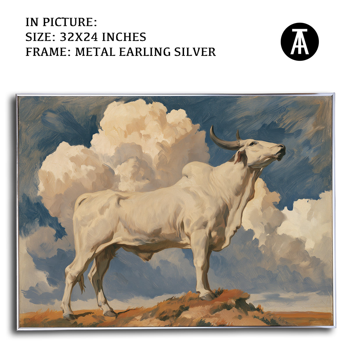 Artwork in Metal Earling Silver Frame