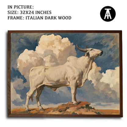 Artwork in Dark Wood Frame