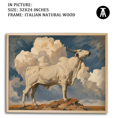 Artwork in Natural Wood Frame