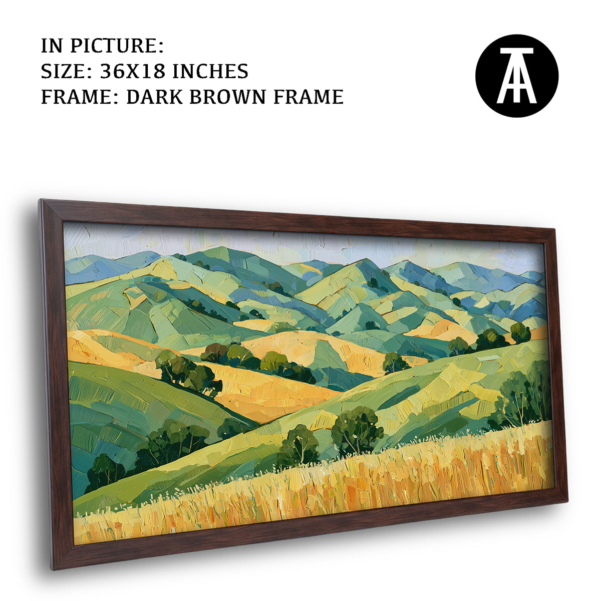 Artwork in Dark Brown Frame