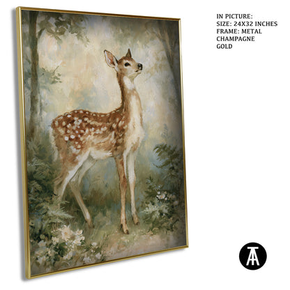 Artwork in Metal Champagne Gold Frame