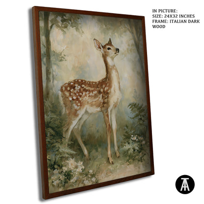 Artwork in Dark Wood Frame