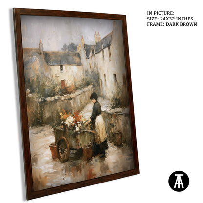 Artwork in Dark Brown Frame