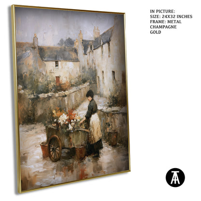 Artwork in Metal Champagne Gold Frame