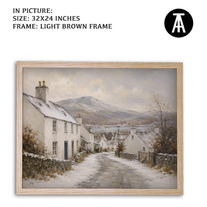 Artwork in Light Brown Frame